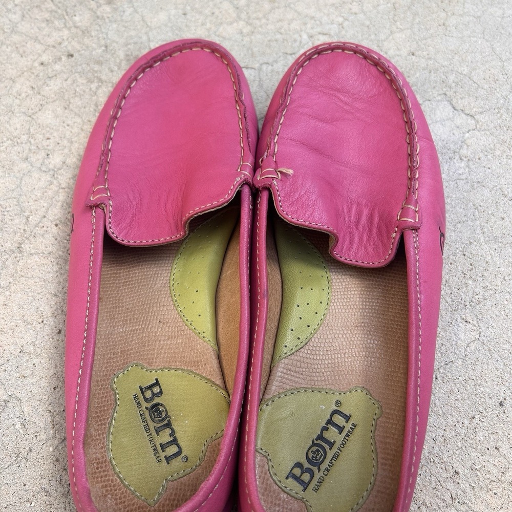 BORN (BØRN) Pink Leather Slip-On Loafers/Moccasins - Size 8.5 40 - Picture 6 of 13